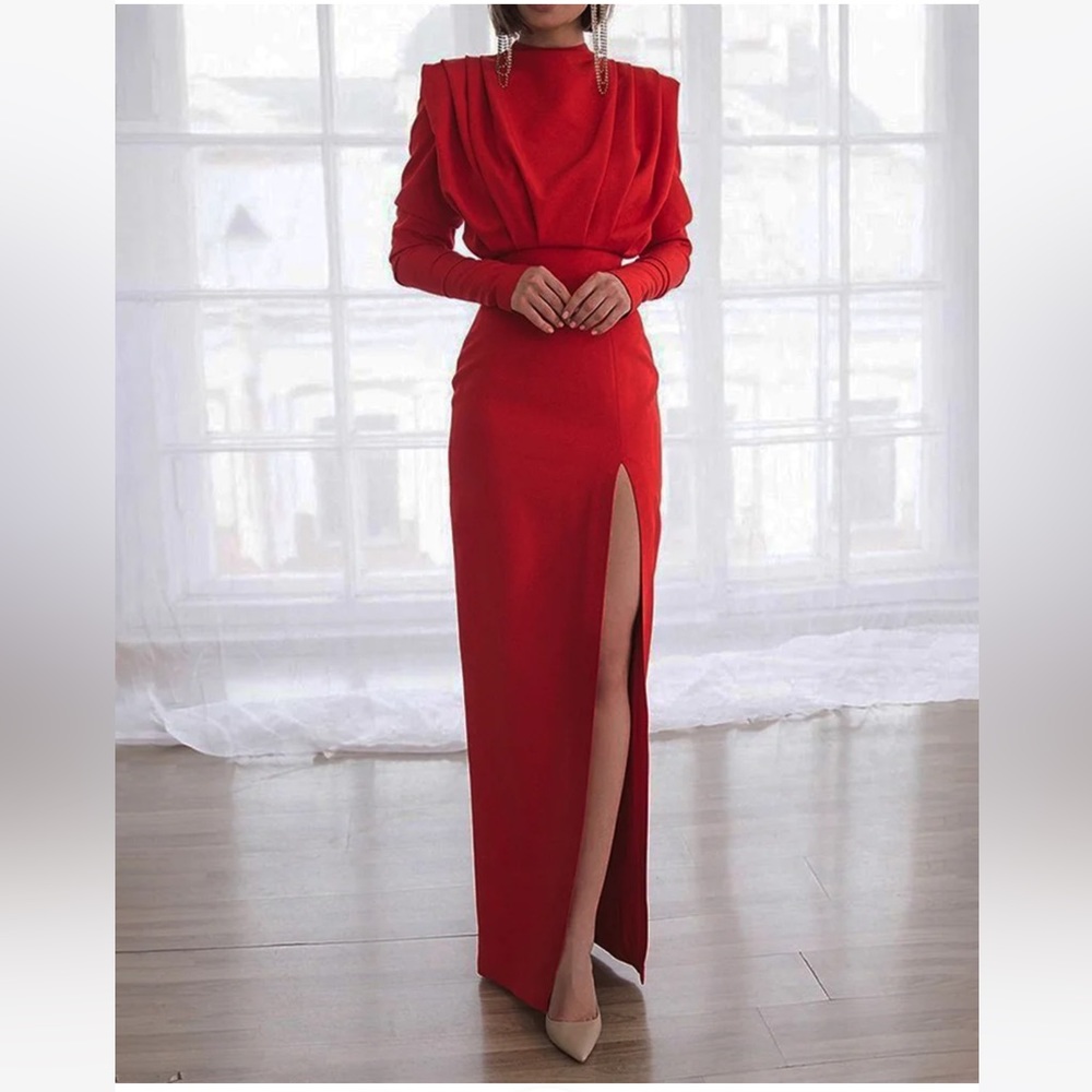 Red Soft Long Dress